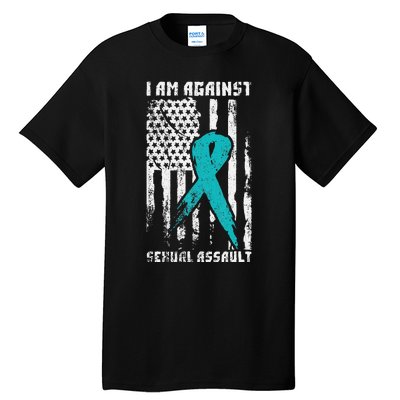 Against Sexual Assault American Flag Tall T-Shirt