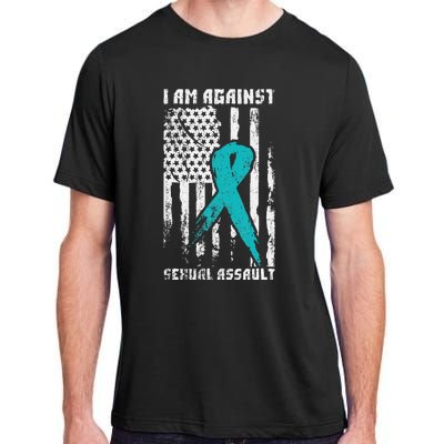 Against Sexual Assault American Flag Adult ChromaSoft Performance T-Shirt