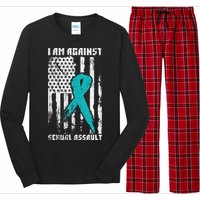 Against Sexual Assault American Flag Long Sleeve Pajama Set