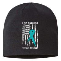 Against Sexual Assault American Flag Sustainable Beanie