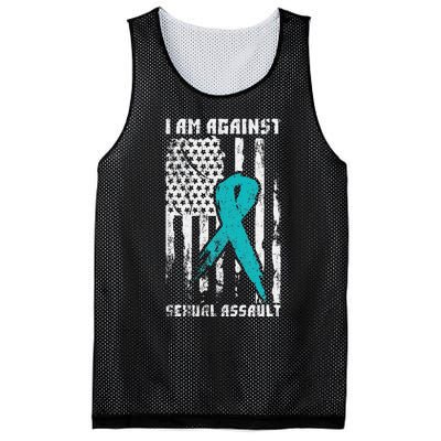 Against Sexual Assault American Flag Mesh Reversible Basketball Jersey Tank