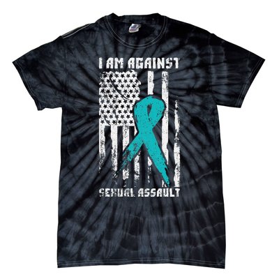 Against Sexual Assault American Flag Tie-Dye T-Shirt