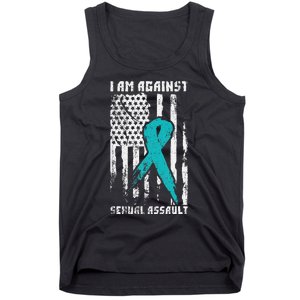 Against Sexual Assault American Flag Tank Top