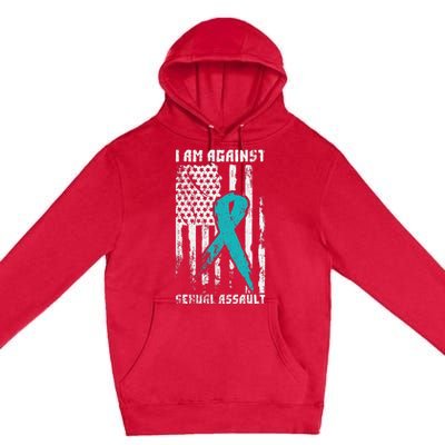 Against Sexual Assault American Flag Premium Pullover Hoodie