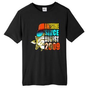 Awesome Since August 2009 Fishing 10th Birthday Gift Tall Fusion ChromaSoft Performance T-Shirt