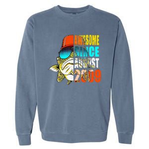 Awesome Since August 2009 Fishing 10th Birthday Gift Garment-Dyed Sweatshirt