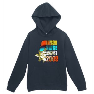 Awesome Since August 2009 Fishing 10th Birthday Gift Urban Pullover Hoodie