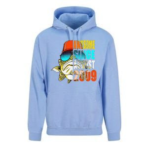 Awesome Since August 2009 Fishing 10th Birthday Gift Unisex Surf Hoodie