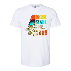 Awesome Since August 2009 Fishing 10th Birthday Gift Softstyle CVC T-Shirt