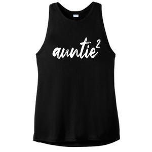 Auntie Squared Aunt Of Two Funny Mothers Day Auntie Gift Ladies PosiCharge Tri-Blend Wicking Tank