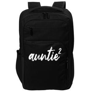 Auntie Squared Aunt Of Two Funny Mothers Day Auntie Gift Impact Tech Backpack