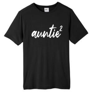 Auntie Squared Aunt Of Two Funny Mothers Day Auntie Gift Tall Fusion ChromaSoft Performance T-Shirt