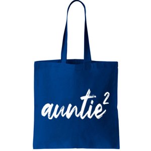 Auntie Squared Aunt Of Two Funny Mothers Day Auntie Gift Tote Bag