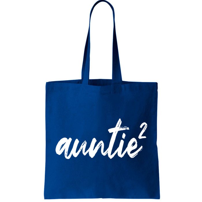 Auntie Squared Aunt Of Two Funny Mothers Day Auntie Gift Tote Bag