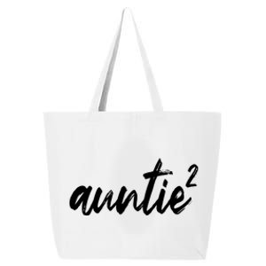 Auntie Squared Aunt Of Two Funny Mothers Day Auntie Gift 25L Jumbo Tote