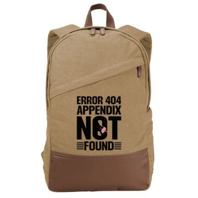 Appendicitis Scar Appendectomy Appendix Surgery Recovery Cotton Canvas Backpack