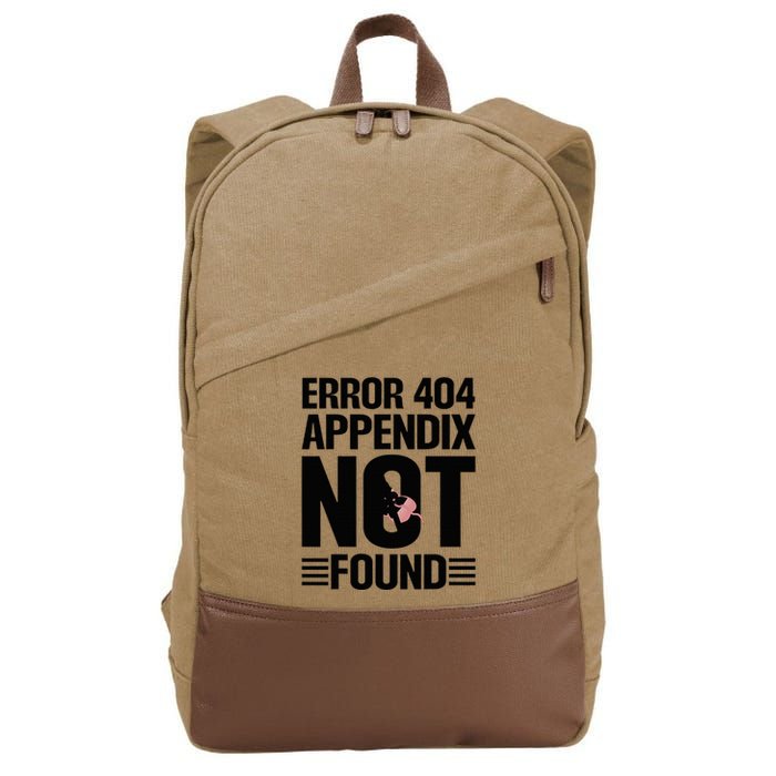 Appendicitis Scar Appendectomy Appendix Surgery Recovery Cotton Canvas Backpack