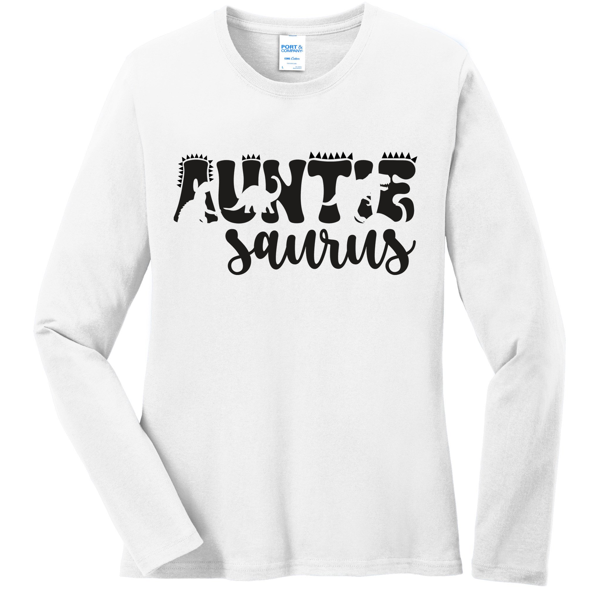 Auntie Saurus Ladies Long Sleeve Shirt