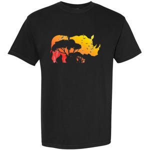 African Safari Animal Rhino Garment-Dyed Heavyweight T-Shirt