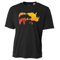 African Safari Animal Rhino Cooling Performance Crew T-Shirt