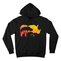 African Safari Animal Rhino Hoodie