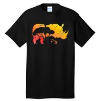 African Safari Animal Rhino Tall T-Shirt