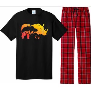 African Safari Animal Rhino Pajama Set