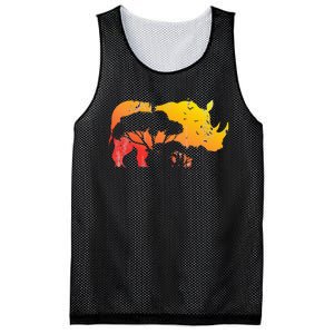 African Safari Animal Rhino Mesh Reversible Basketball Jersey Tank