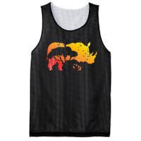 African Safari Animal Rhino Mesh Reversible Basketball Jersey Tank