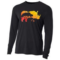 African Safari Animal Rhino Cooling Performance Long Sleeve Crew