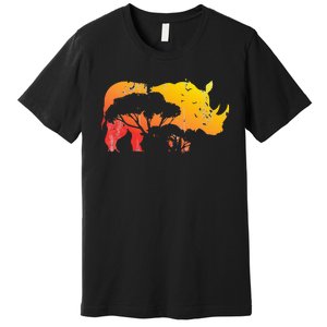 African Safari Animal Rhino Premium T-Shirt