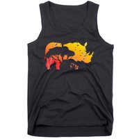 African Safari Animal Rhino Tank Top