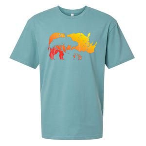 African Safari Animal Rhino Sueded Cloud Jersey T-Shirt