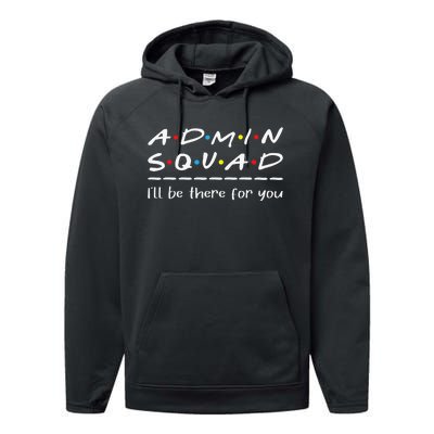 Admin Squad Administrative Assistant Office Secretary Performance Fleece Hoodie