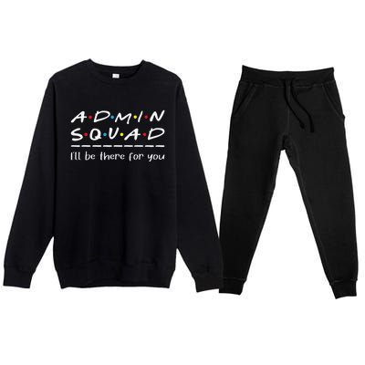 Admin Squad Administrative Assistant Office Secretary Premium Crewneck Sweatsuit Set