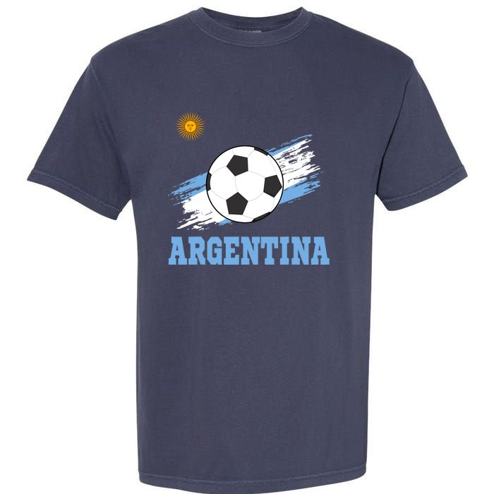 Argentine Soccer Argentinian Football Argentina Futbol Garment-Dyed Heavyweight T-Shirt