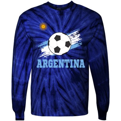 Argentine Soccer Argentinian Football Argentina Futbol Tie-Dye Long Sleeve Shirt