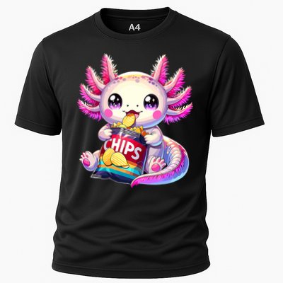 Axolotl Snaxolotl Anime Cute Kawaii Axolotl Cooling Performance Crew T-Shirt