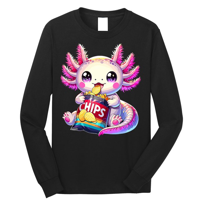 Axolotl Snaxolotl Anime Cute Kawaii Axolotl Long Sleeve Shirt
