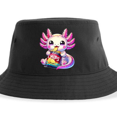 Axolotl Snaxolotl Anime Cute Kawaii Axolotl Sustainable Bucket Hat