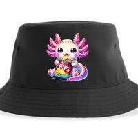 Axolotl Snaxolotl Anime Cute Kawaii Axolotl Sustainable Bucket Hat