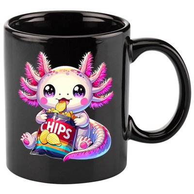 Axolotl Snaxolotl Anime Cute Kawaii Axolotl 11oz C Handle Ceramic Mug