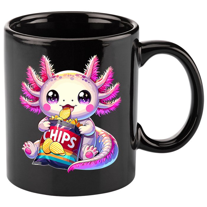Axolotl Snaxolotl Anime Cute Kawaii Axolotl 11oz C Handle Ceramic Mug