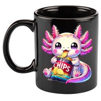 Axolotl Snaxolotl Anime Cute Kawaii Axolotl 11oz C Handle Ceramic Mug