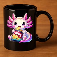 Axolotl Snaxolotl Anime Cute Kawaii Axolotl 11oz C Handle Ceramic Mug