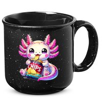 Axolotl Snaxolotl Anime Cute Kawaii Axolotl 15oz Campfire Ceramic Mug