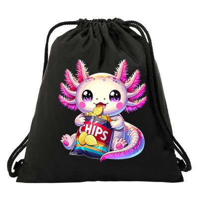 Axolotl Snaxolotl Anime Cute Kawaii Axolotl Drawstring Bag