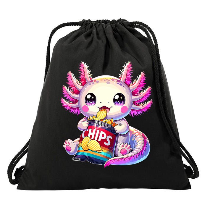 Axolotl Snaxolotl Anime Cute Kawaii Axolotl Drawstring Bag