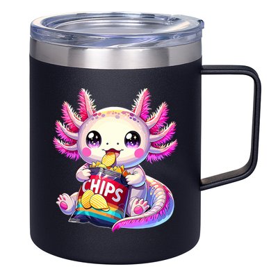 Axolotl Snaxolotl Anime Cute Kawaii Axolotl 12oz Stainless Steel Coffee Mug