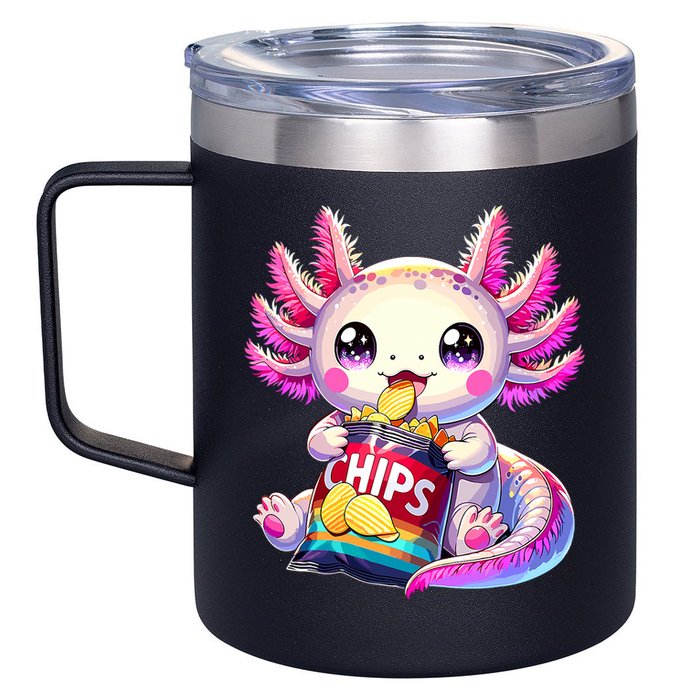 Axolotl Snaxolotl Anime Cute Kawaii Axolotl 12oz Stainless Steel Coffee Mug